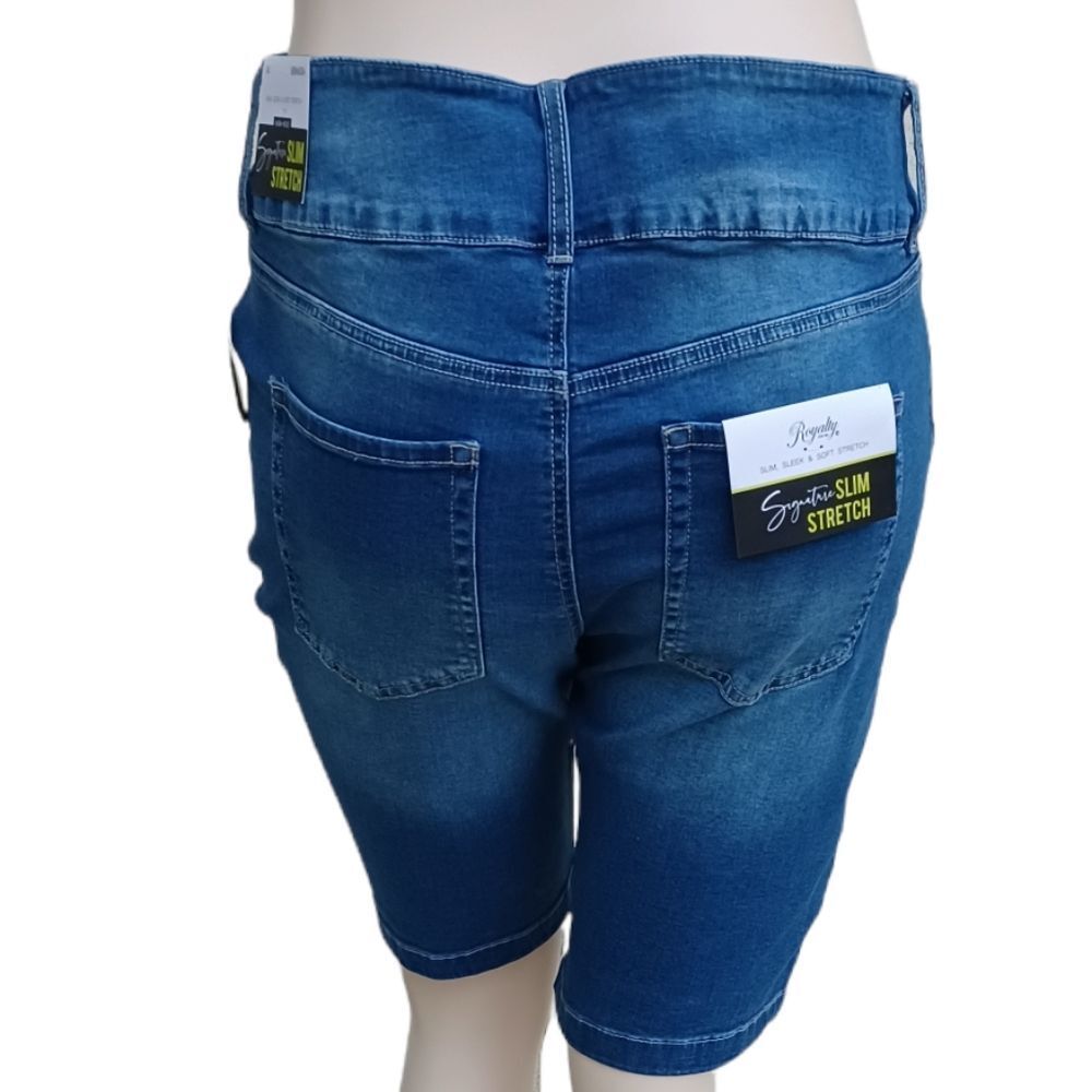 6157..Royalty Bermuda Shorts, Slim Sleek Size 12, W33" 10 1/2"Inseam 12"Rise - Picture 3 of 6
